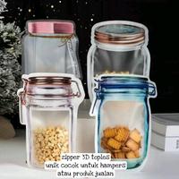 Gambar ZIPLOCK BAG 3D TOPLES JAR MEWAH ZIPPER COOKIES SNACK KACANG LUCU - Zp-J35 dari nanabakehouse Kota Administrasi Jakarta Utara 3 Tokopedia