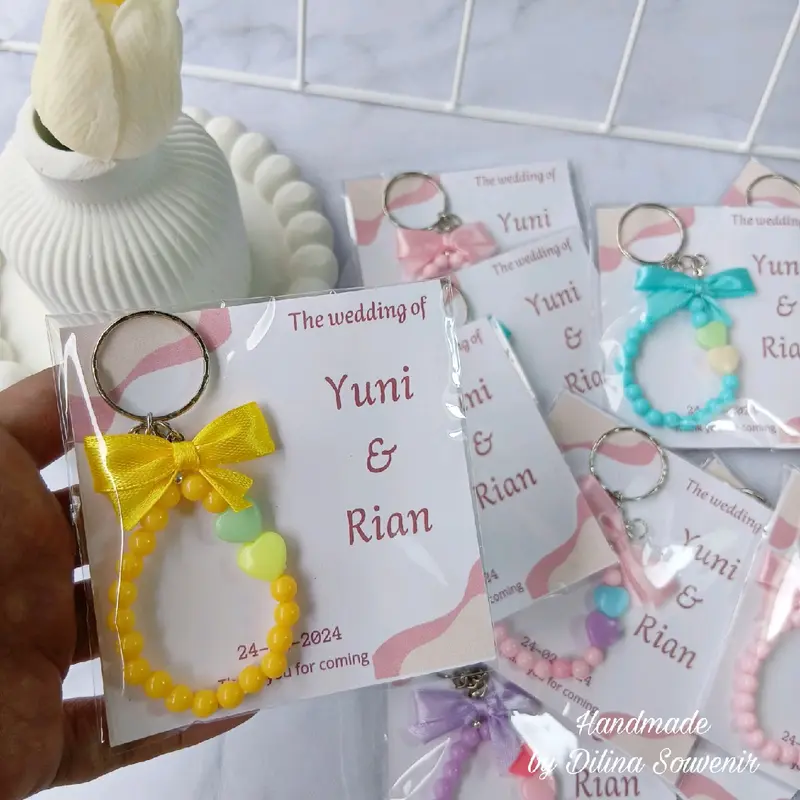 (isi 50 pcs)  Souvenir ganci manik/souvenir gantungan kunci/souvenir pernikahan  Ulang tahun 2
