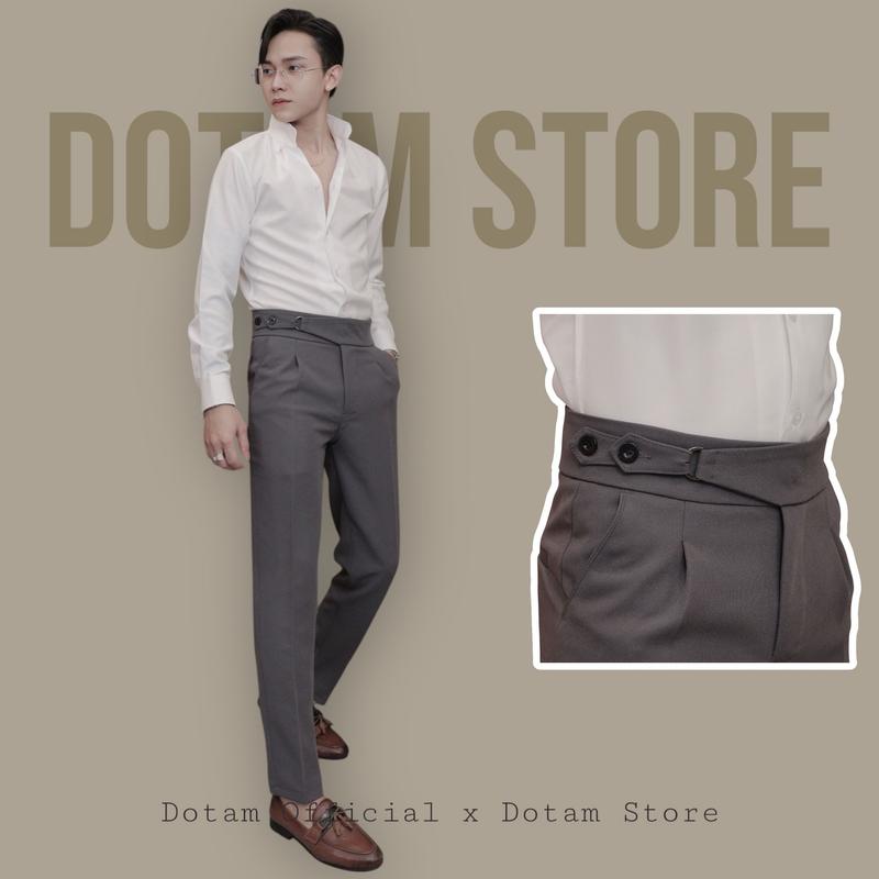 Quần Âu Nam Cạp Cao Sidetab D, Form Ống Đứng - DOTAMSTORE  Menswear Pants