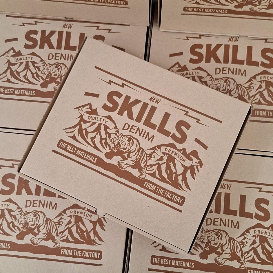 SKILLS DENIM 16oz  selvedge weft blue HEAVYWEIGHT original BUTTON PLY