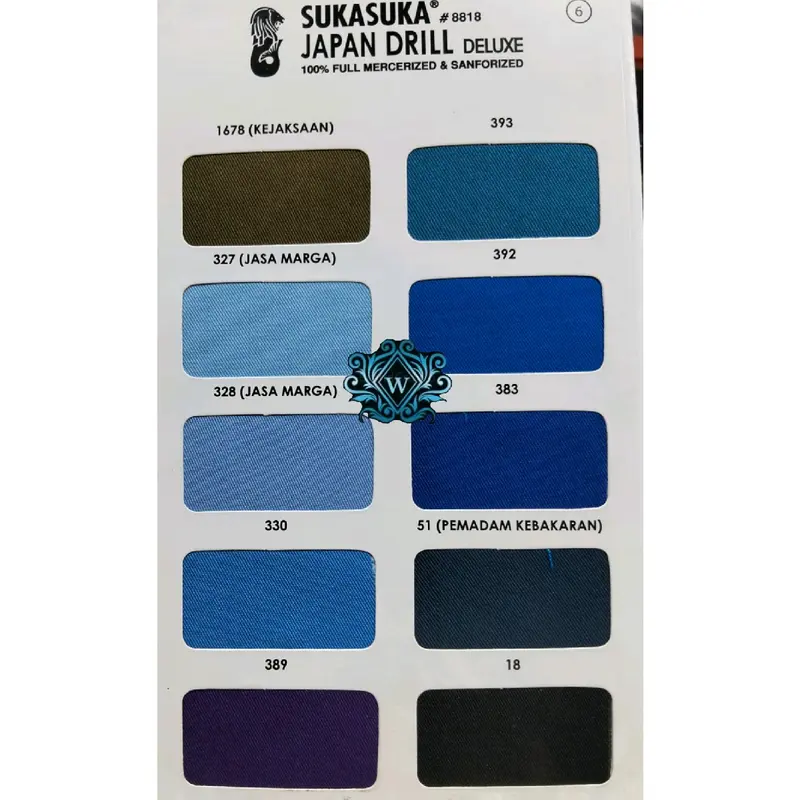 Kain Seragam Suka Suka Japan Drill 150cm - Bahan Halus dan Lembut Perlengkapan Pakaian 2