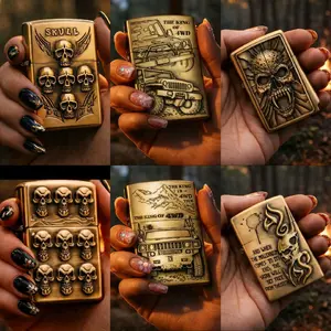 BISA COD!!! Part 3 Korek Sumbu Harga Murah Desain Metal Klasik Berbagai Motif - Koleksi