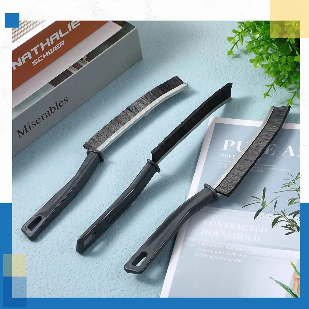 COMBO 3 Cây Bàn Chải Vệ Sinh Khe Rãnh Bằng Kim Loại Giá Tốt Thiết Kế Đặc Biệt Dụng Cụ Tiện Lợi Hiệu Quả - Giá Rẻ So Với Chất Lượng
