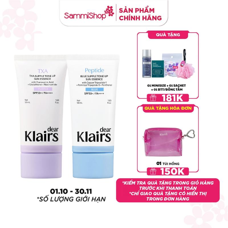 Dear Klairs Kem chống nắng Tone Up Sun Essence SPF50+ PA++++ 50 ml