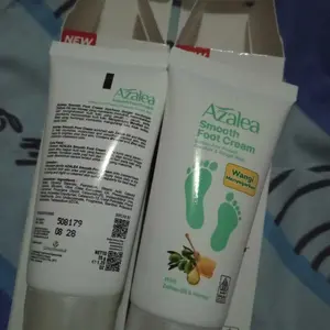 Twinpack Azalea Smooth Foot Cream (For Hand & Foot) - Krim Zaitun Perawatan & Pelembut Kaki, Siku, & Telapak Tangan Kering Pecah - Pecah