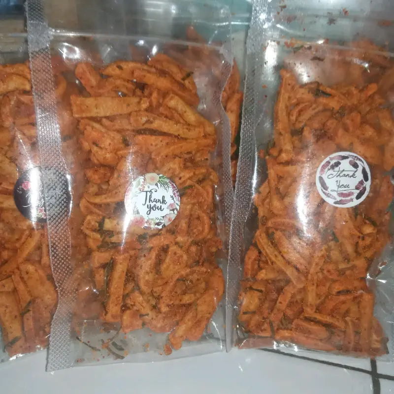Keripik Kering Basreng Pedas Daun Jeruk Snack Makanan - Food 1