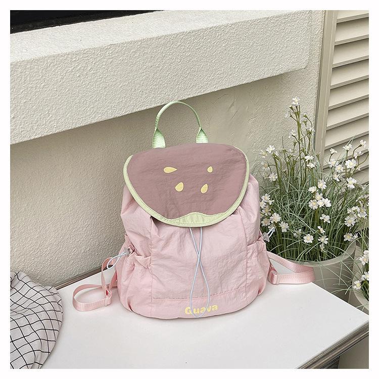 CHIYUM Tas Ransel Wanita Warna Kontras Dopamin Musim Panas Gaya Baru Tahan Air Nylon Tas Sekolah Lucu Buah Ransel Siswa Sekolah Menengah Pertama Import Fruit Backpack Perempuan Pink Muat LKS Pad CHIYUM Tas Ransel Wanita Warna Kontras Dopamin Musim Panas Gaya Baru Tahan Air Nylon Tas Sekolah Lucu Buah Ransel Siswa Sekolah Menengah Pertama Import Fruit Backpack Perempuan Pink Muat LKS Pad