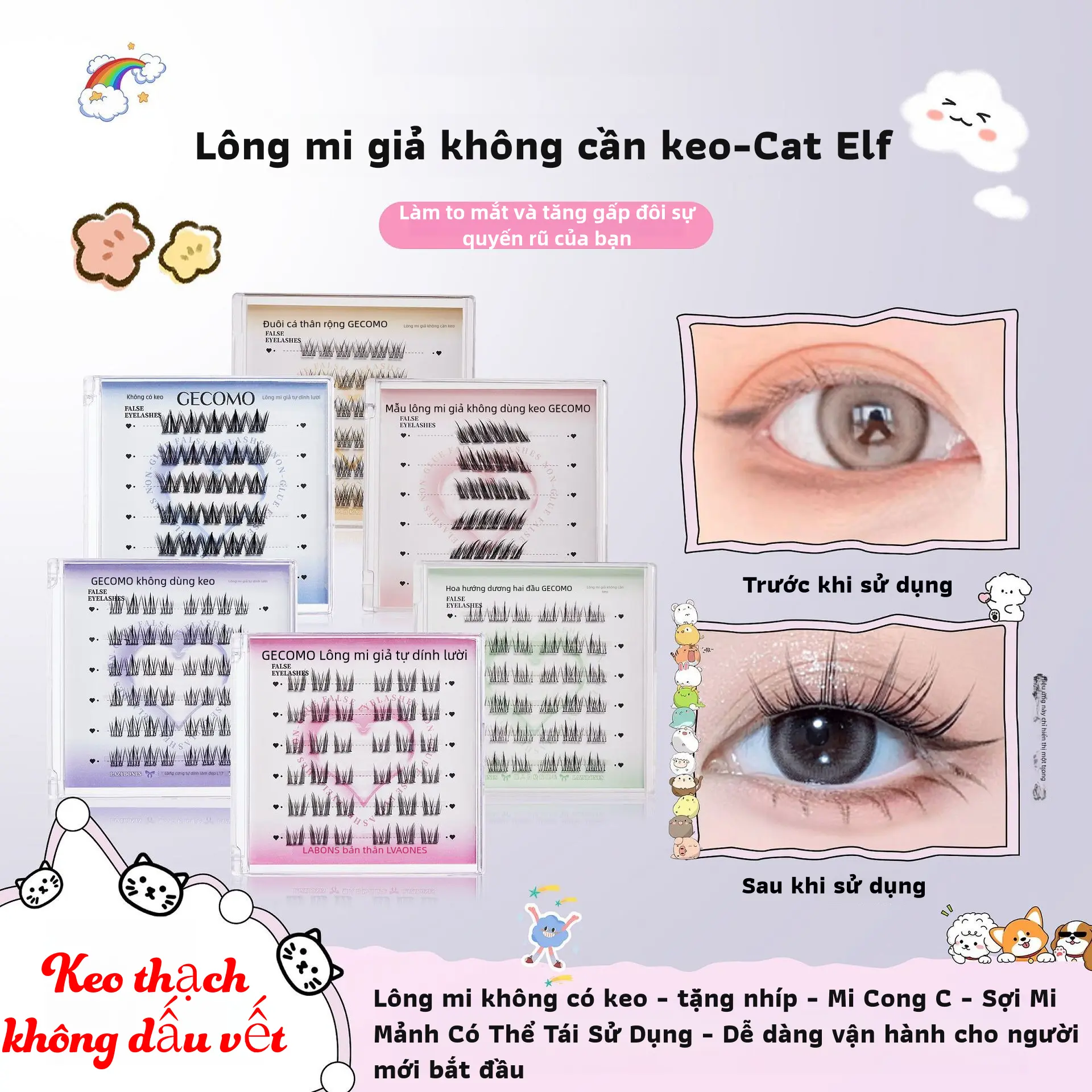 Bộ Lông Mi Giả, Tự Làm, Dành Cho Người Mới Bắt Đầu, Dày Và Tự Nhiên, Lông Mi Giả Manga, 10-12mm Cong Chữ C, Lông Mi Tự Dính Không Keo, Có Thể Tái Sử Dụng, Lông Mi Cá Nhân, Kèm Keo Miễn Phí, Dụng Cụ Trang Điểm Nối Mi, Tặng Kèm Nhíp