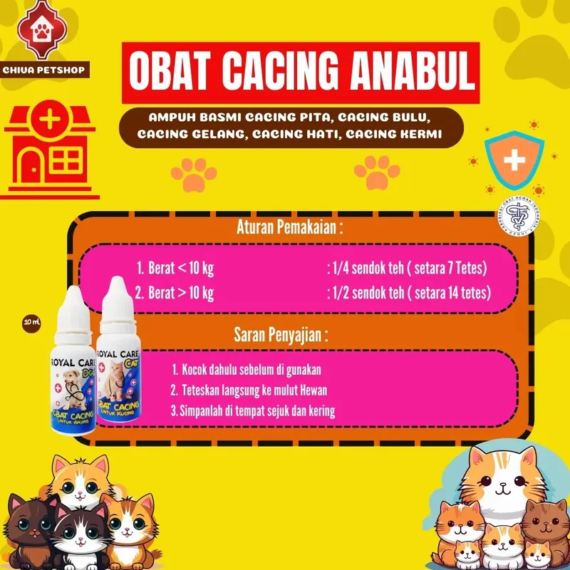 Obat Cacing Royal Care Kucing Anjing dan Anjing 10 ML 2