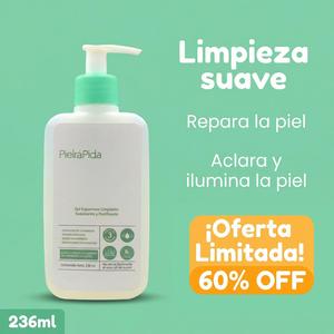 pielrapida gel limpiador facial profundo 236ml para piel grasa equilibra secreción de grasa control de sebo hidratación diaria