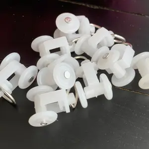 Roda Rel Gorden Vitrase Rel Kotak Oval Elite Alkan  Warna Putih 1pcs