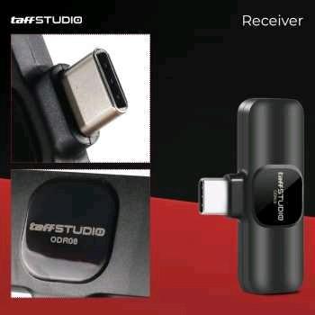 TaffSTUDIO Mikrofon Wireless Lavalier Portable Microphone USB Type C - ODR08 3