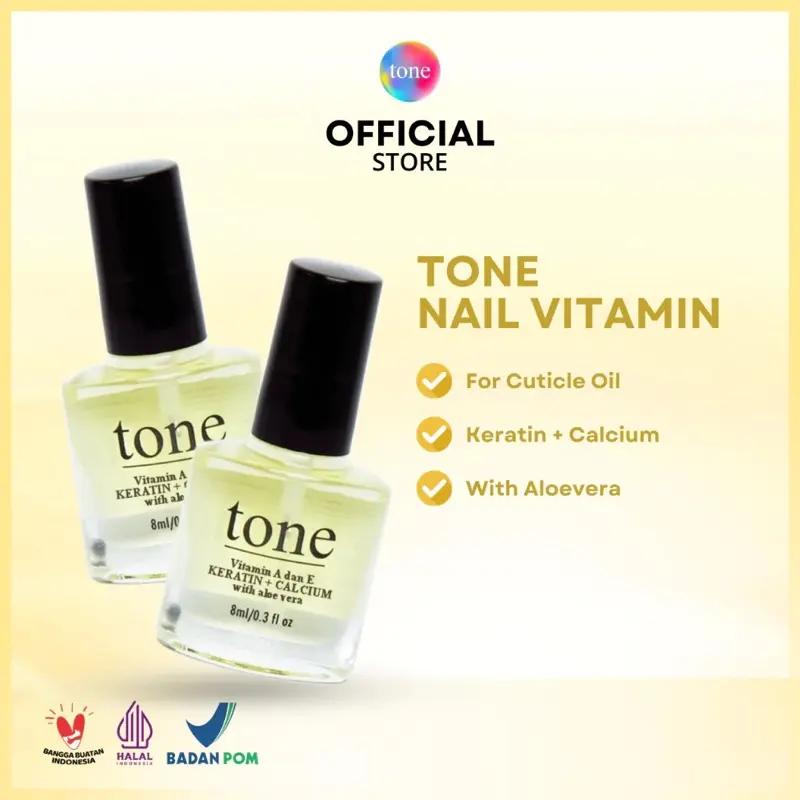 ￼TONE Vitamin Kuku | Booster Keratin+Calcium | Nail Vitamin | Cuticle Oil | Minyak Kuku Kering Art 0