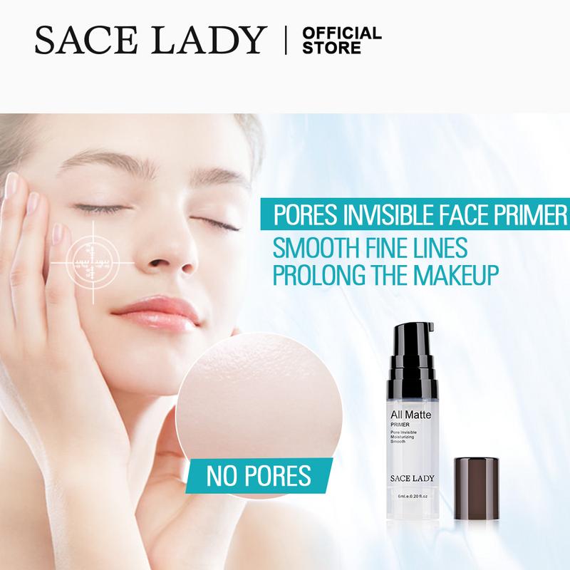 Kem Lót Nền Trang Điểm, SACE LADY, Lì Mịn Màng, Lỗ Chân Lông, Mỹ Phẩm Mặt Vô Hình 6Ml 3