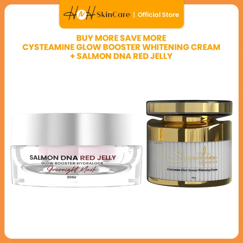 Signature by Kamila - Cysteamine Glow Booster Whitening Cream - Cysteamine Cream untuk Flek Hitam & DNA Salmon Red Jelly 1