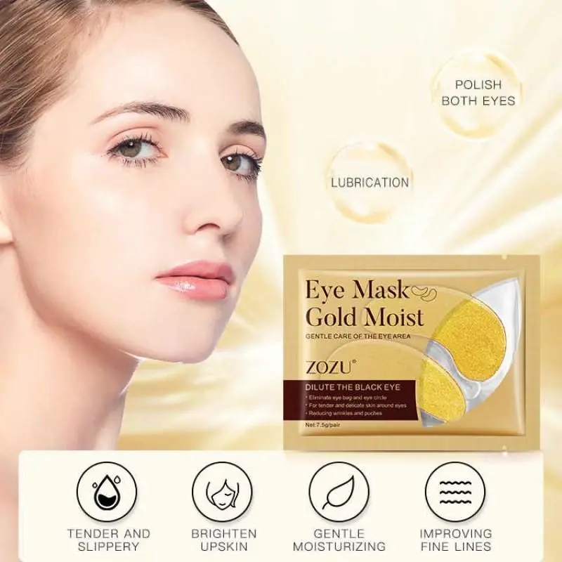 Mặt Nạ Mắt Collagen Vàng Ẩm, Miếng Dán Mắt Ngủ, Mặt Nạ Mắt, Làm Săn Chắc, Dưỡng Ẩm, Da Khô 1