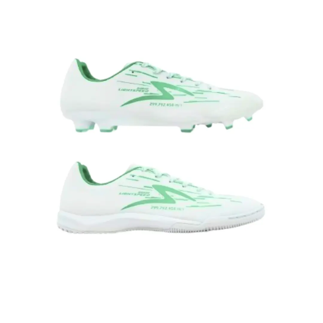SEPATU FUTSAL DAN BOLA LIGHTSPEED REBORN NEW WHITE/GREEN