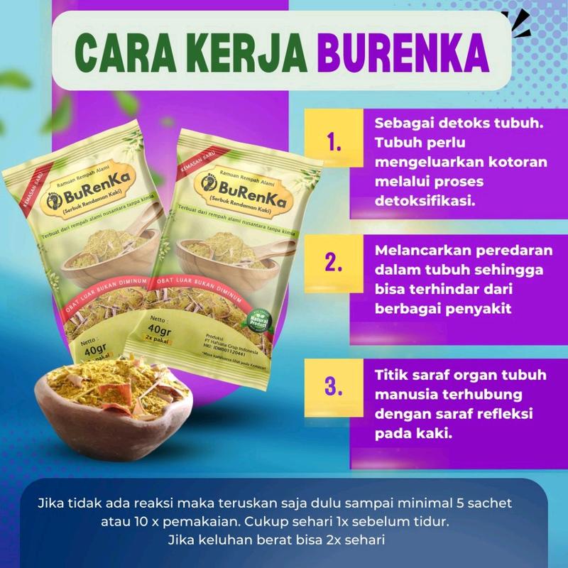 Paket Usaha 10 Sachet Burenka Serbuk Rendaman Kaki Obat Tradisional Untuk Detox Kaki 4