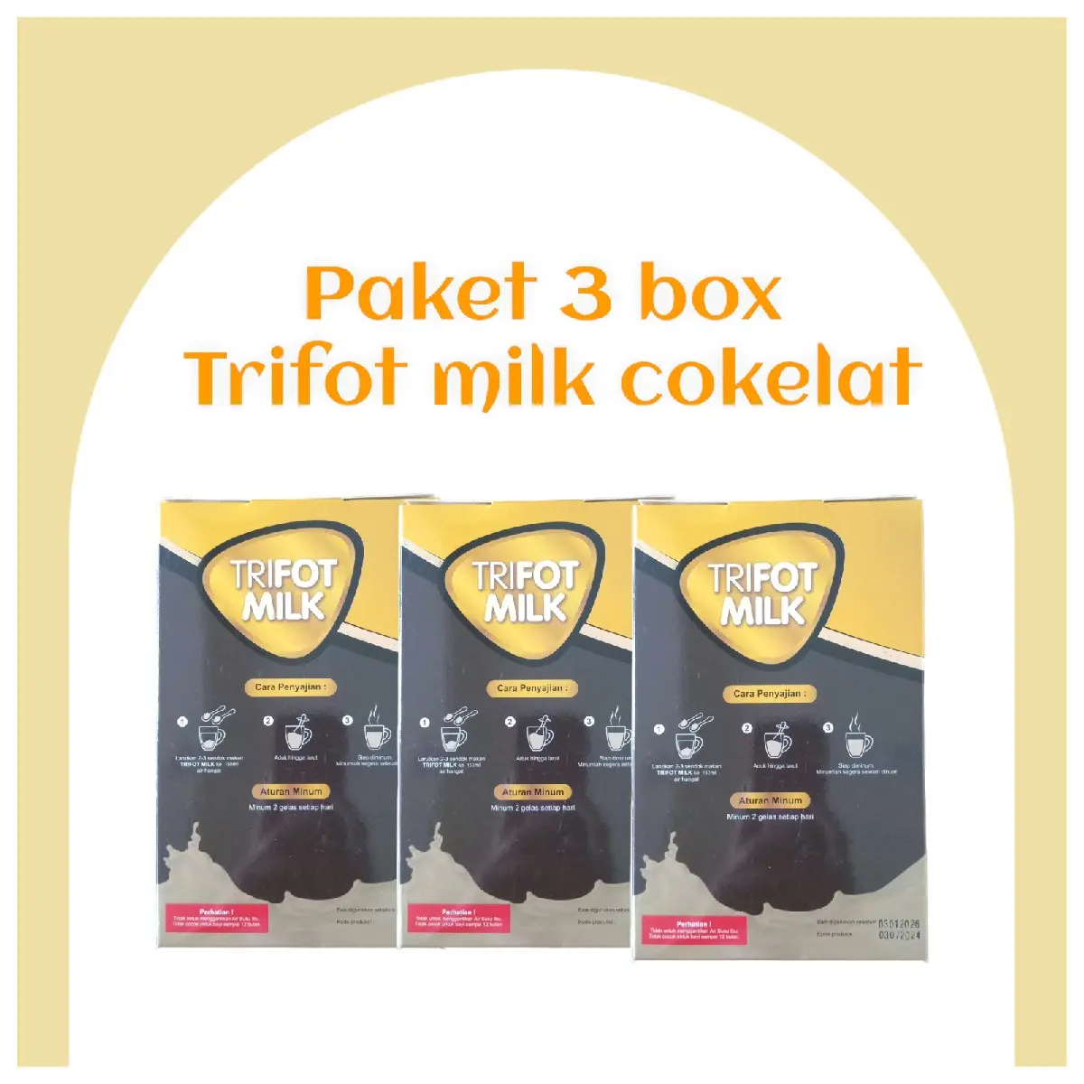 Paket 3 box trifot milk susu sapi bubuk rasa coklat Dairy Cokelat SUSU PROTEIN ANAK DAN DEWASA