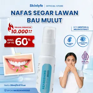 Skinlyfe Spray Penghilang Bau Mulut dan Nafas Pembersih Mulut Mouth Spray Penyegar Nafas Bau Pemutih Gigi Oral Spray BPOM (A3) Gusi Pewangi Menthol