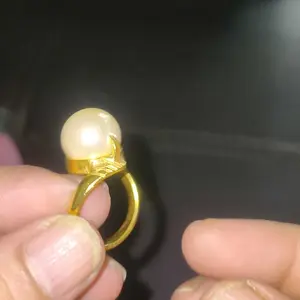 Gelang Set Cincin Mutiara Shell Kurung Ikat Lapis Emas Kuning