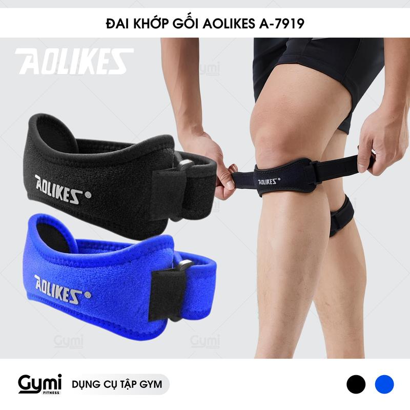 [1 Cái] Phụ Kiện Đai Bó Gối Thể Thao, Băng Bảo Vệ Đầu Gối Silicon Aolikes Tập Gym Thể Hình Chạy Bộ AL 7919 Sport