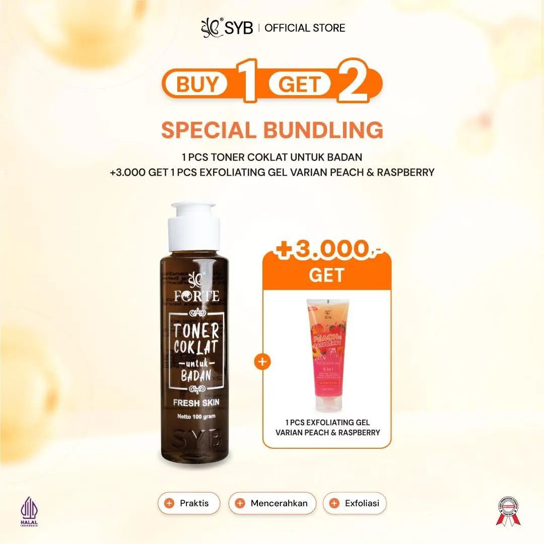 1pc TonerCoklat 100ml+3K GET EXFO GEL PEACH