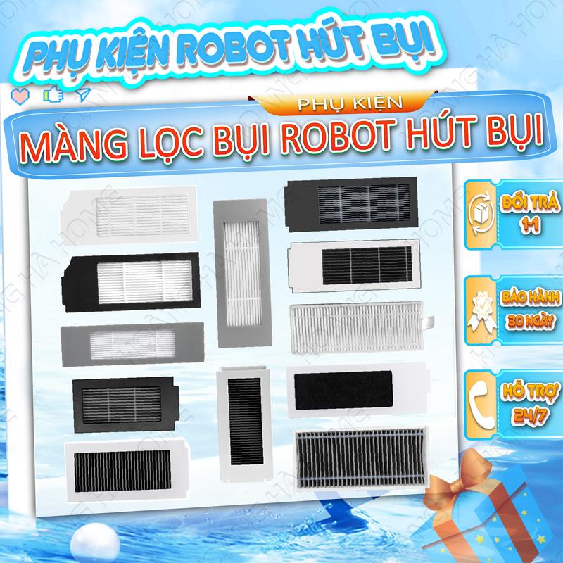 Màng lọc bụi Robot hút bụi Ecovacs - Bộ lọc bụi robot hút bụi lau nhà Ecovacs - Phụ kiện robot hút bụi N30 Pro T5 T8 T9 N5 N8 N10 Ozmo 920 Ozmo 950 N9 plus DN33 DN35 T10 T20 X1 X2 Omni T50 Pro - Màng lọc Hepa robot hút bụi Deebot
