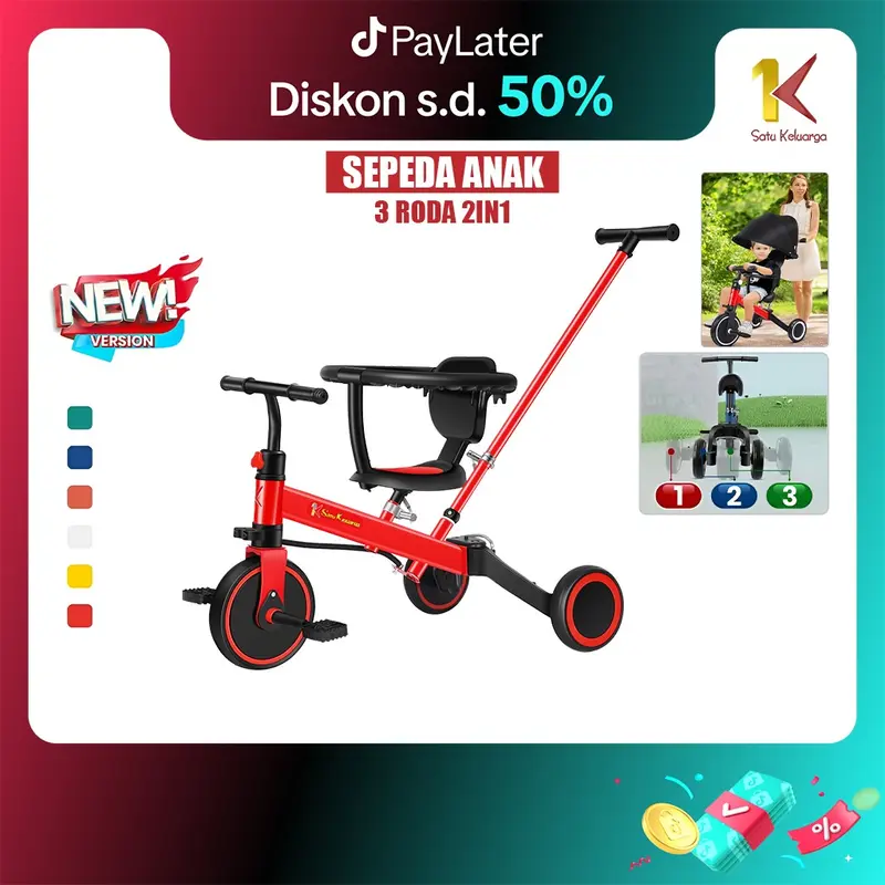 SINCAN SEPEDA TIGA RODA ANAK ROYAL TYPE RY-2182 FUN BIKE FOR