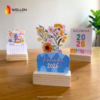 Gambar WELLEN PRINT - Cetak Wooden Desk Calendar Aesthetic / Print Kalender Meja Tatakan Kayu Ukuran A6 Unik / Custom Mini Kalendar Duduk Estetik FREE Kayu Penyangga - WDK 01, Art Carton dari WELLEN PRINT OFFICIAL Kota Administrasi Jakarta Selatan 3 Tokopedia