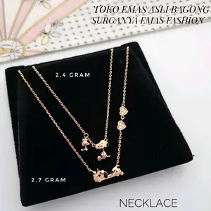 KALUNG FASHION KARTUN DOG 17K/750-ASLI BAGONG GOLD