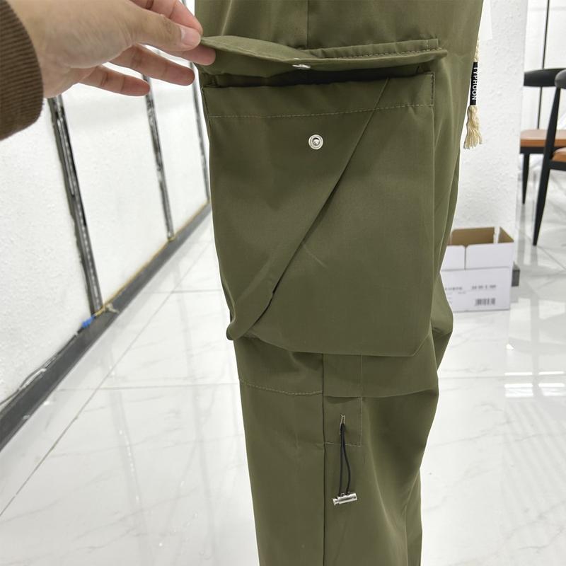 Product Introduction of M-3XL COD American style retro waterproof multi-pocket overalls men's fashion brand outdoor functional assault pants casual trousers men and women same style pants gray black 649 3