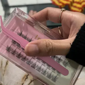 (LANGSUNG TEMPEL) INVEN Bulu Mata Palsu tanpa lem LANGSUNG TEMPEL Premium Eyelash Extension Lashes FREE PINSET / Tweezer hasil natural bulumata bawah extensions lembut serat kapas
