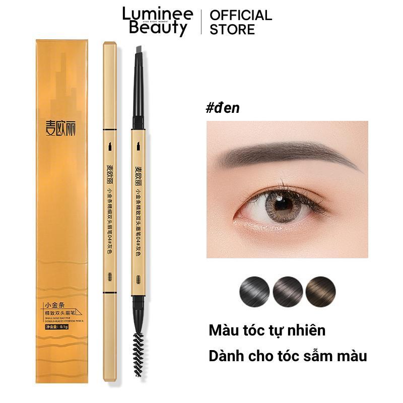 Chì kẻ mày lì chống nước 5 màu tùy chọn lâu trôi và tự nhiên không dễ phai màu đen nâu và kaki LumineeBeauty B21