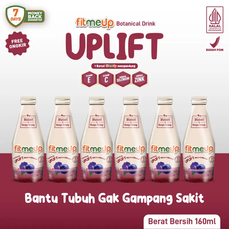 [PAKET FIT] 6 Botol Fitmeup Varian Uplift- Bantu Naikin Imun - Menangkal Radikal Bebas 0