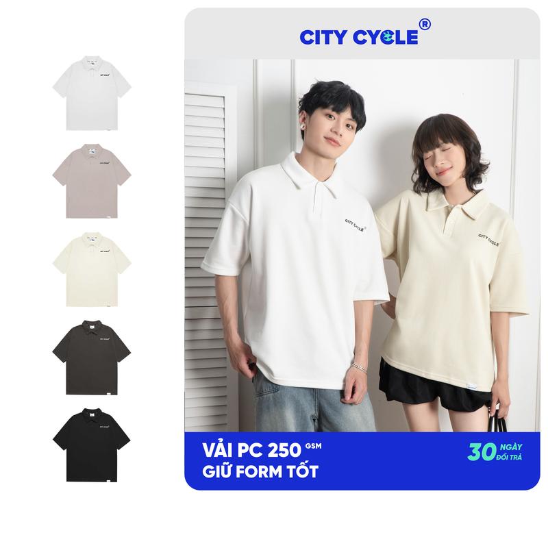 Áo thun polo nam nữ phông có cổ trẻ trung boxy Local Brand Chính Hãng City Cycle Áo Polo Oversize Lazy