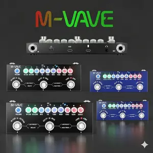 Efek Gitar Bass M-VAVE Cube Baby Soundcard Multi Effects Pedal Multi Efek Cuvave Muslady Reverb Guitar Bass Rechargeable Portable Pedal Delay Electric Bass Acoustic CUVAVE