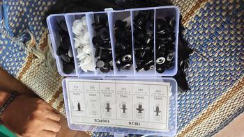 Product Review of 100Pcs Kombinasi Baut Rivet Mobil/Universal Clip Trim Kit Mobil Bumper Buckle Car yhf from S**O 0