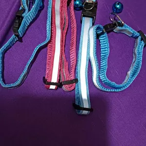 Kalung Kucing Kalung Hewan Peliharaan Reflektif Dengan Lonceng Dapat disesuaikan Pet Collar