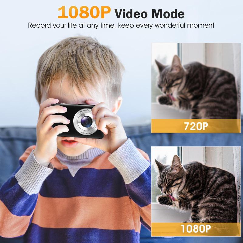44MP Photo & 16X Digital Zoom Digital Camera, 1080P Digital Camera with 32GB Memory Card, Easy Operation & Portable Camera 8