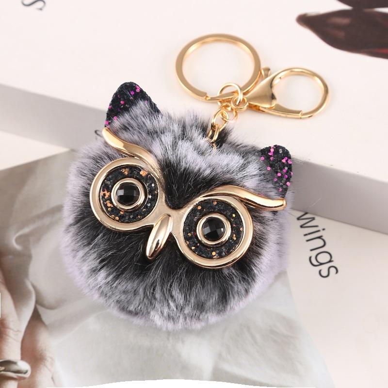 HUMAIRA Gantungan Kunci Pom Pom Bulu Gantungan Tas Lucu - CC032 8
