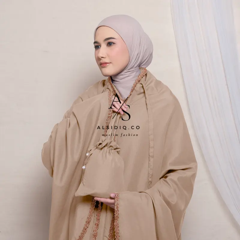 Mukena Dewasa Travelling 2in1 Zayna Resleting Pouch Mini 3