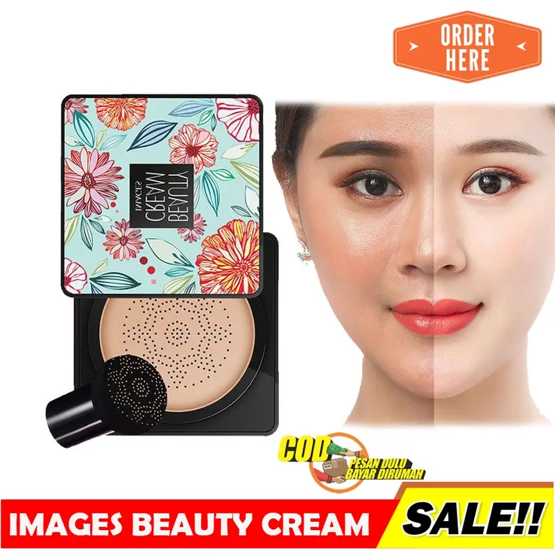 Pandawaa.ID - Beauty Cream Images BB Cushion Foundation + Sponge Mushroom Head 20g Waterproof Blemish 2
