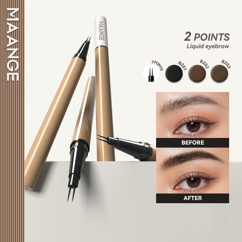   Ship Nhanh  MAANGE Bút Kẻ Lông Mày & Mi Dưới 2-Point Liquid Eyebrow – Đầu Siêu Mảnh 0.01mm Khô Nhanh 3s Kháng Nước 24H – Tạo Sợi Mi Tự Nhiên – Phù Hợp Makeup Hằng Ngày & Chuyên Nghiệp 