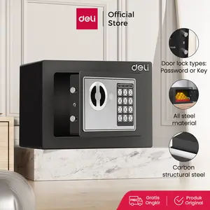 Deli Brankas Besi Digital / Digital Safe Box 23x17x17 Anti Karat ET510 Alat Kantor