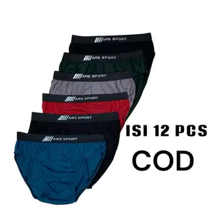 paket 12 pcs celana dalam pria dewasa big size//boxer cowok Karet Katun Pendek