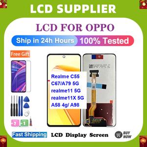 For Oppo A1-2023/A2-5G/A58-4G/A79/A98/F23/K11X/Nord Ce3Lite N30/Narzo N55 60X/V50/V50S/Realme11-5G/11X-5G/C55/C67-5G Lcd,Phone Touch Screen Replacement,Cellphone Accessory Installation.