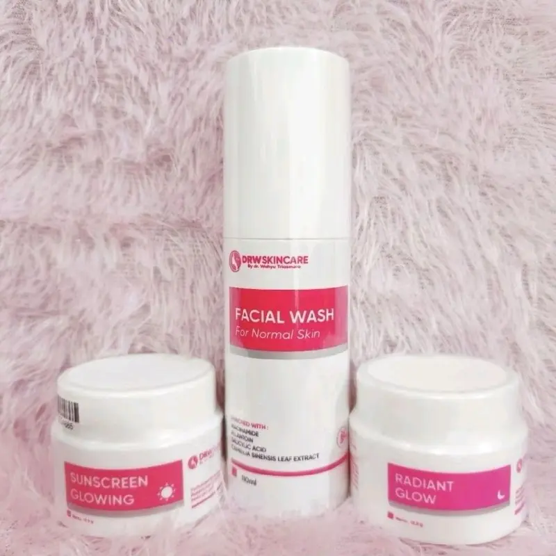 paket all reguler DRW skincare original 100% Perawatan Wajah Facial Muka Membersihkan Mencerahkan 4