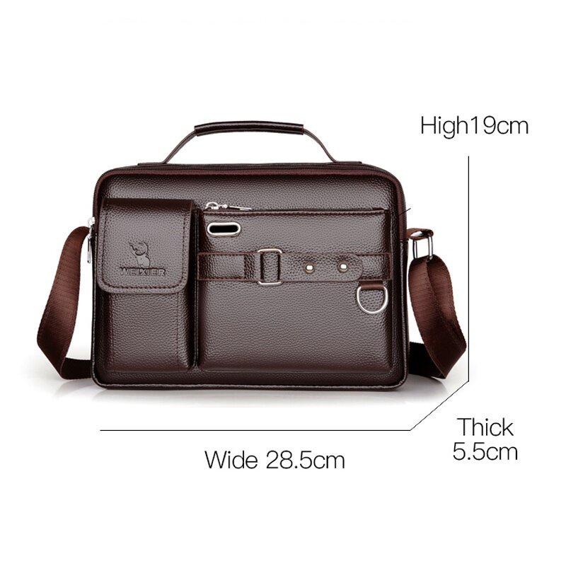 CSONLINEMALL New Tas Selempang Pria Kulit Sling Bag Messenger Briefcase 3