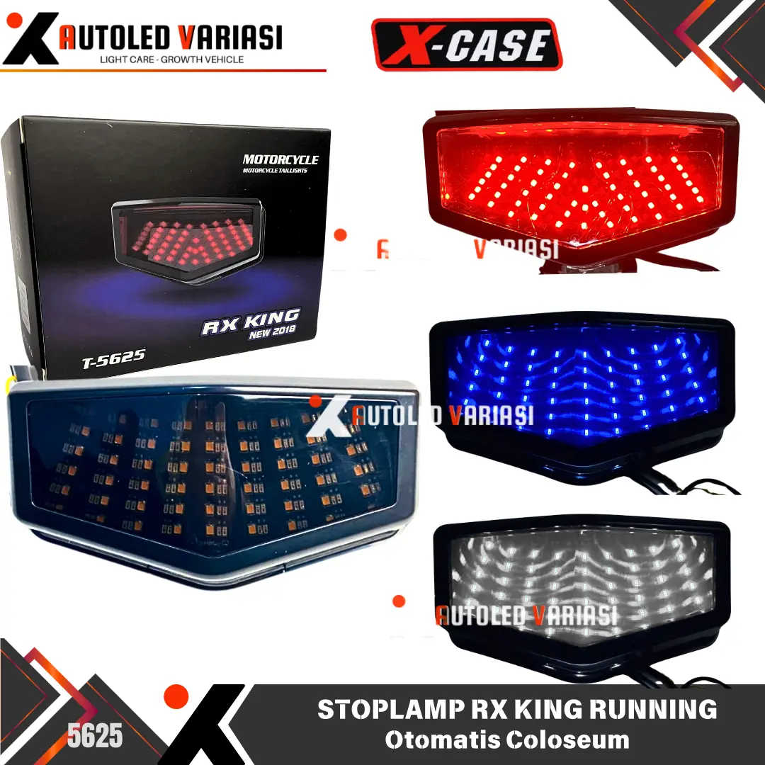 Lampu Stop Rx King 3 in 1 Running Mode Otomatis Belakang New Led Stoplamp Plus Sein Model Coloseum Motorcycle